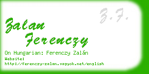 zalan ferenczy business card